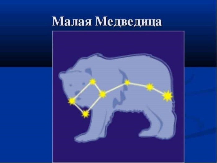 Звезды в созвездии малой медведицы