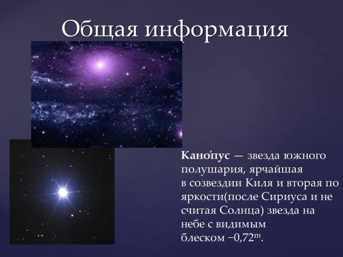 Канопус в созвездии киля