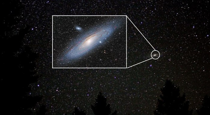Галактика m31 в созвездии Андромеды