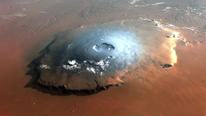 Olympus Mons вулкан на Марсе