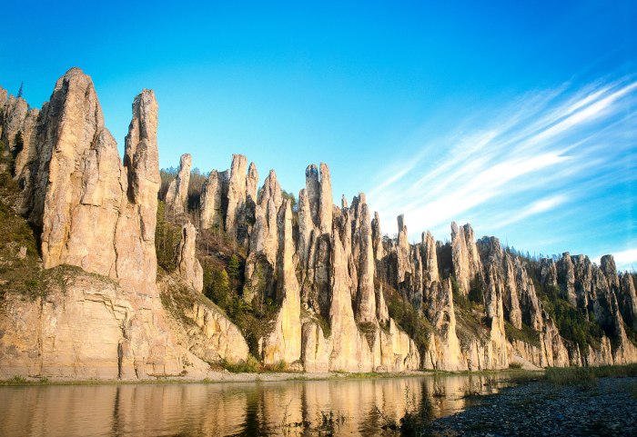 Река синяя Синские столбы