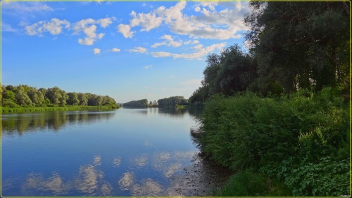 Река Кубань сверху