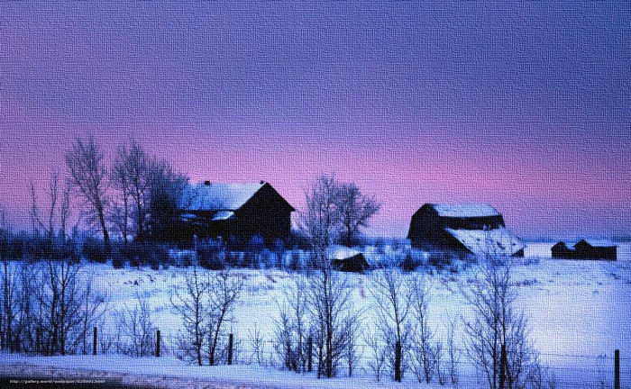 Алтай зимний закат