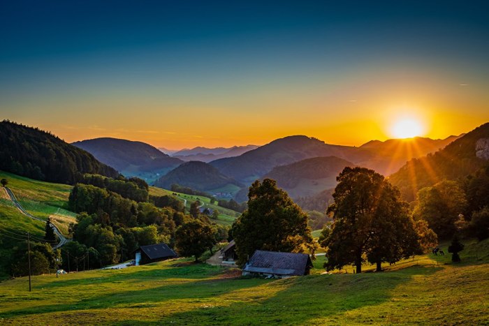 Пейзажи Баварии и Германии Sunrise
