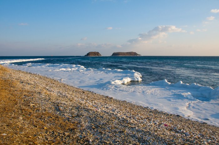 Море Шамора зима