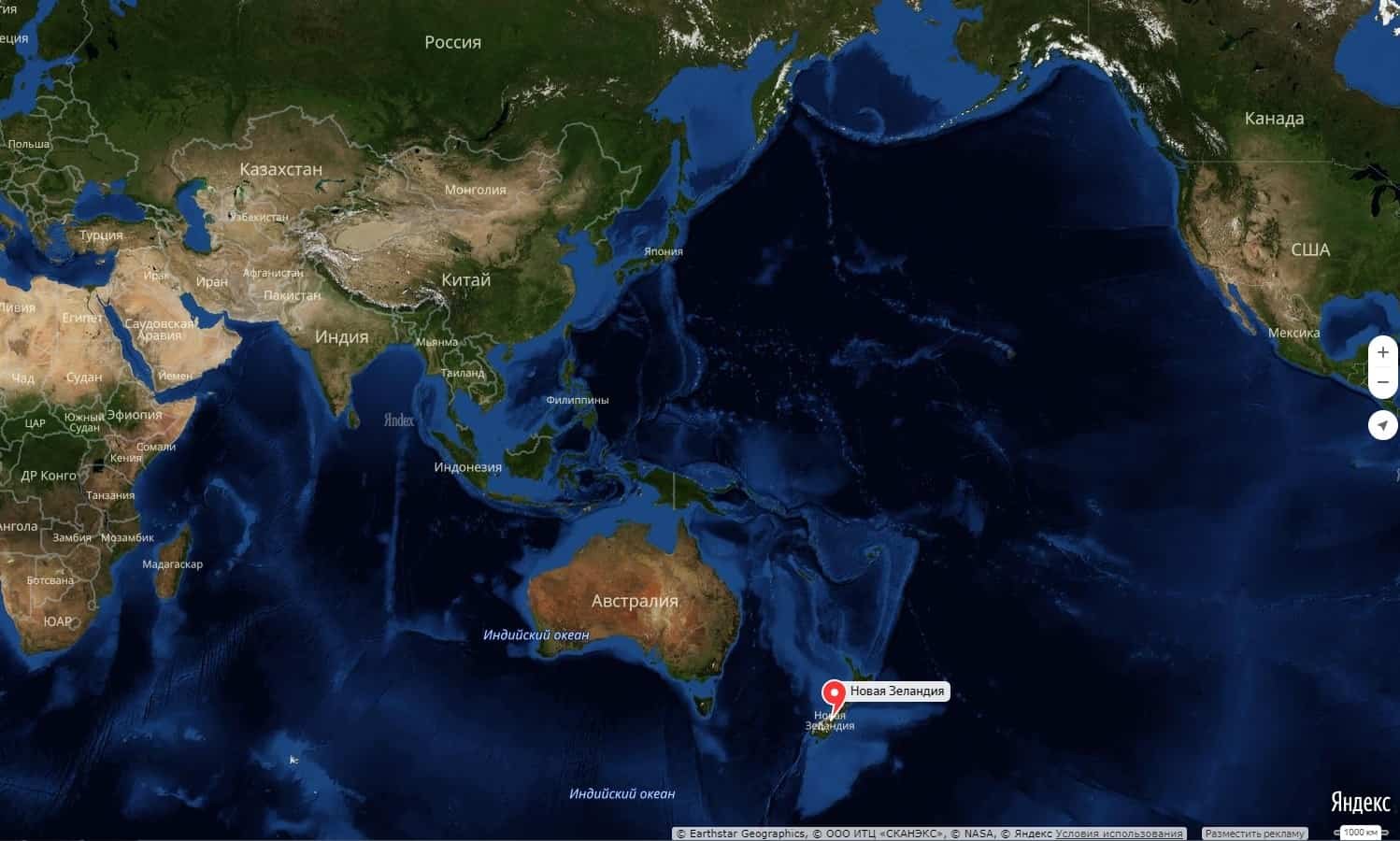 На карте океанов новую зеландию. Местоположение новой Зеландии.
