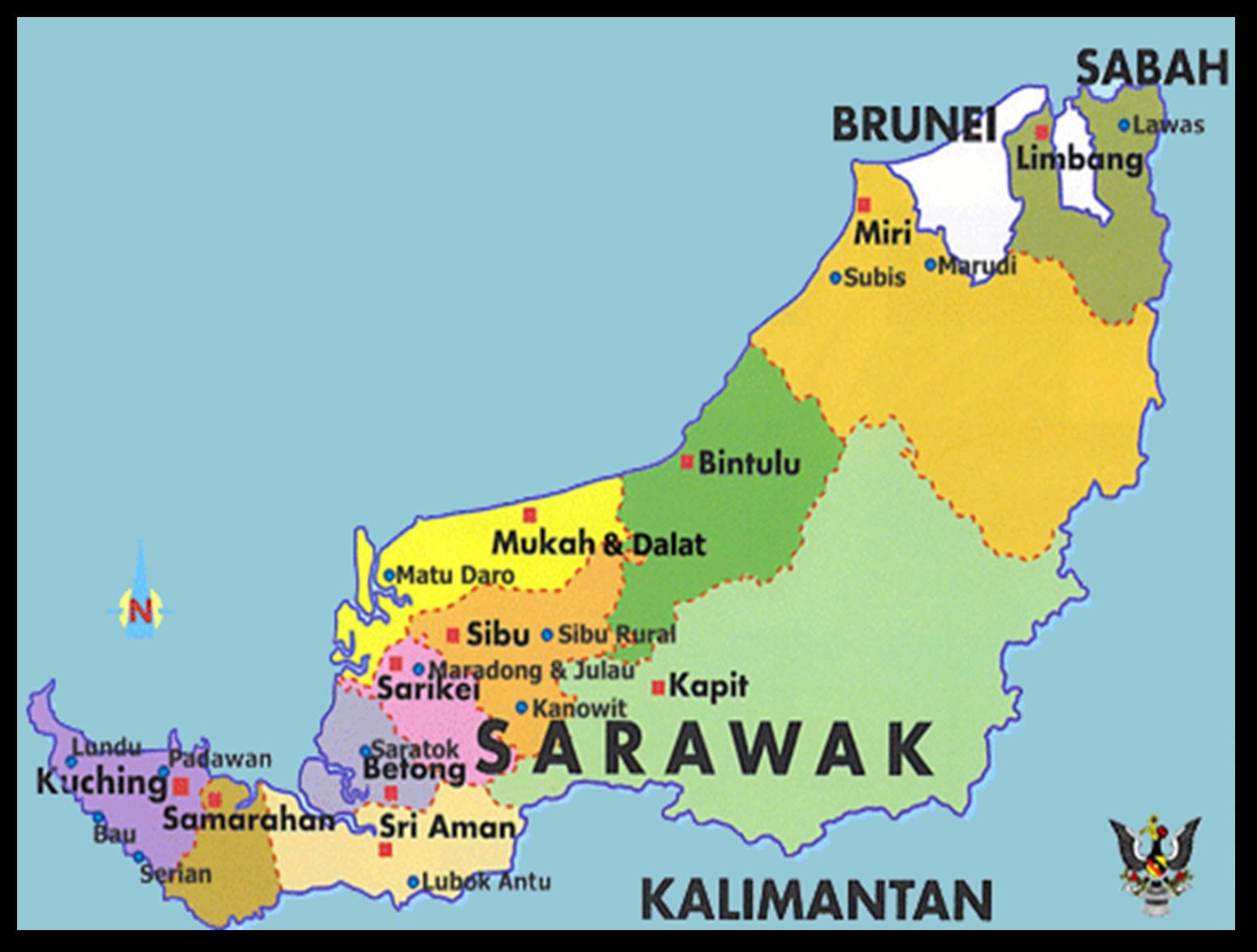 Штаты малайзии. Королевство Саравак. Саравак Борнео. Саравак на карте.