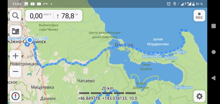 Карта Сахалина с высоким разрешением