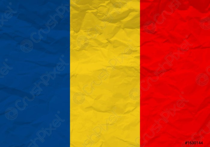 Флаг Румынии и чада
