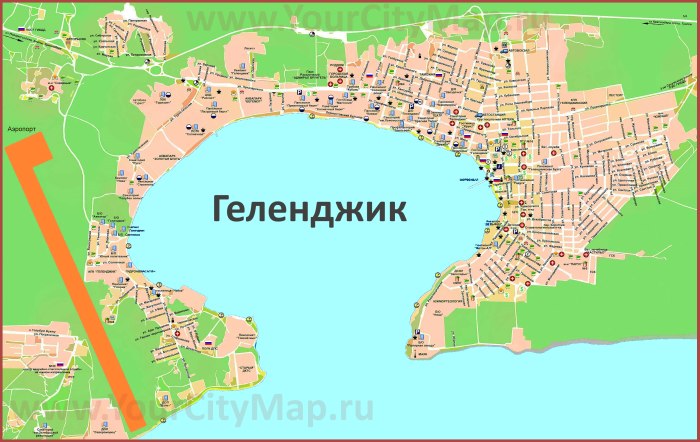 Геленджик карта побережья