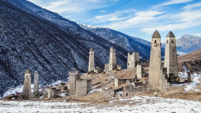 Джейрахское ущелье Ингушетия зимой