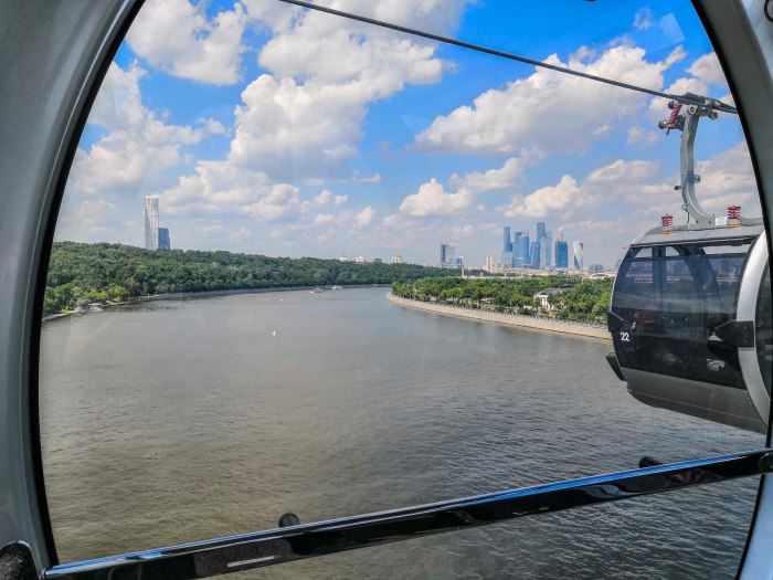 Река река Москва Воробьевы горы канатная дорога