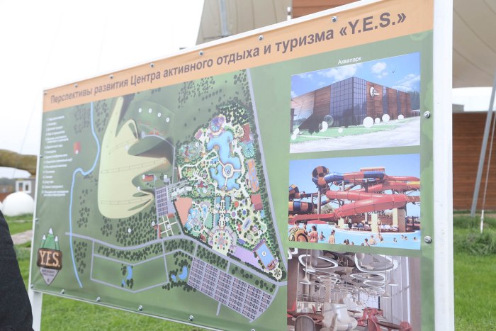 Схема аквапарка в Стризнево