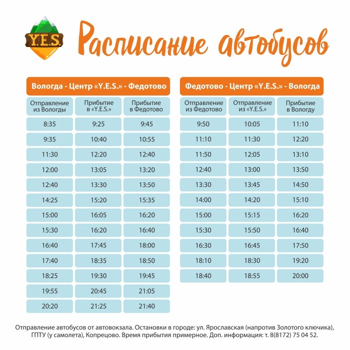 Расписание автобусов Вологда Федотово 2021