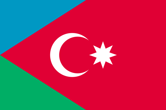Флаг Азербайджана 4к