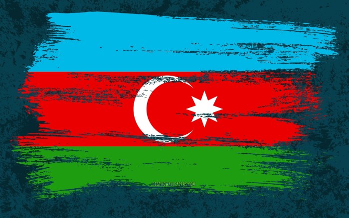 Флаг Азербайджана 4к