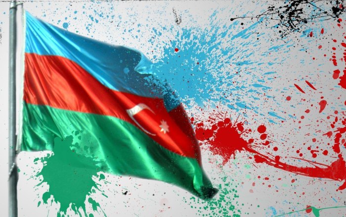 Флаг Азербайджана вектор