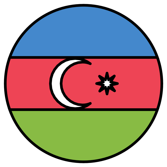 Флаг Азейбарджан