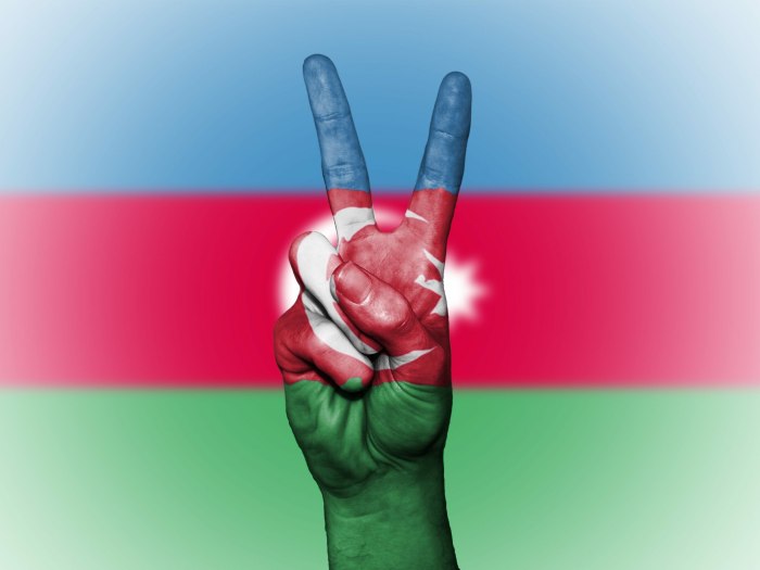 Азербайджанский флаг красивый
