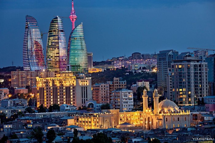 Пламенные башни Баку флаг