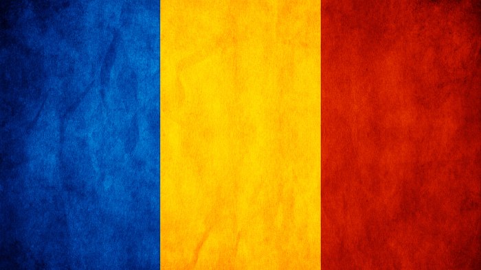 Карта Румынии с флагом