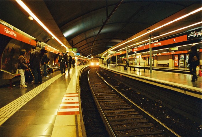 Схема метро Барселоны 2021