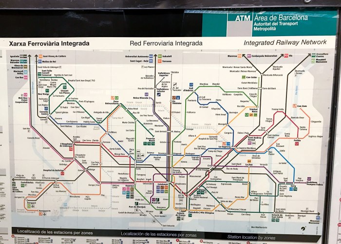 Карта метро Барселоны 2021