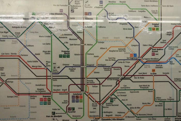 Схема метро Барселоны