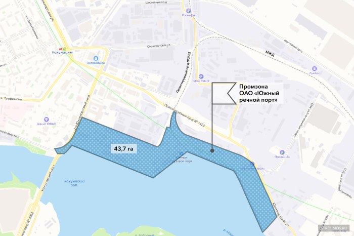 Проект застройки Южного порта Москва