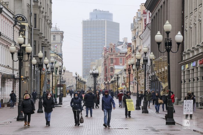 Москва Арбат пешеходная зона