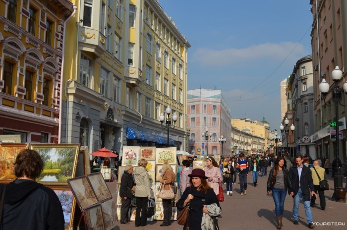 Прогулка по Арбату в Москве
