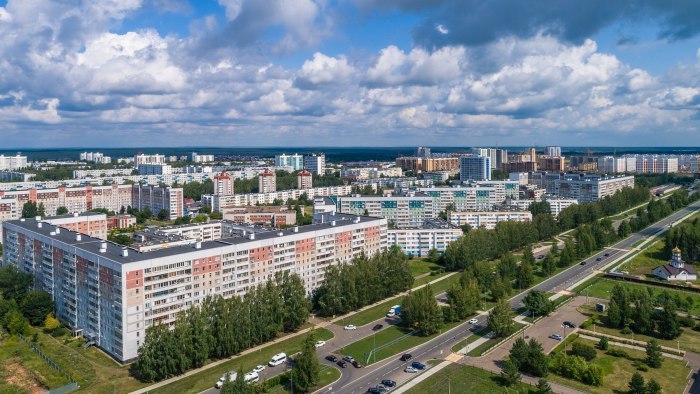 Город Набережные Челны с высоты