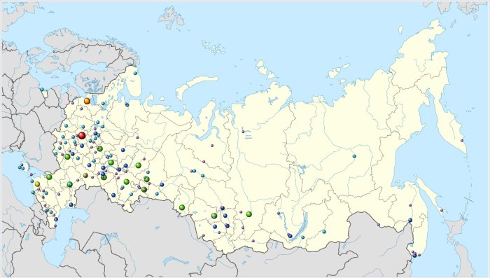 Питер на карте России