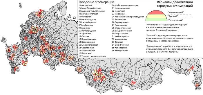 Карта плотности населения Поволжья