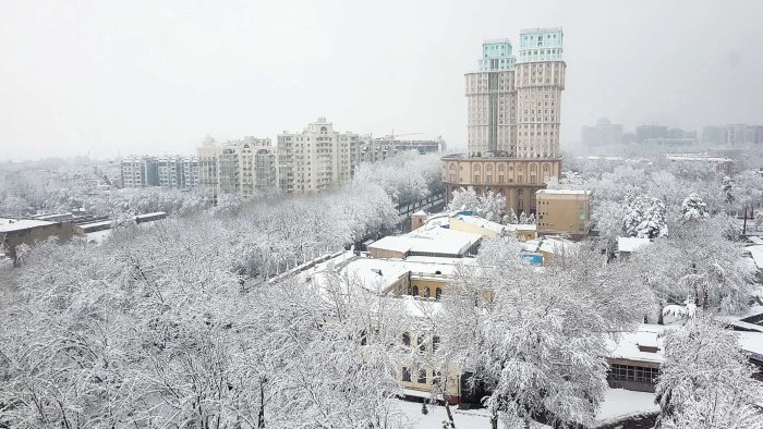 Дагестан горы дорога снег