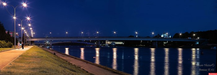 Набережная Великий Новгород ночь