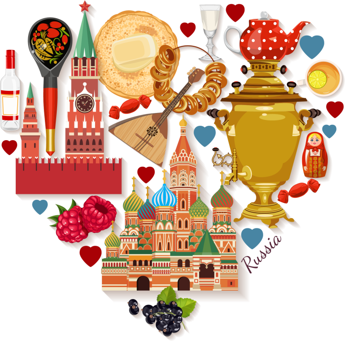 Символы России коллаж