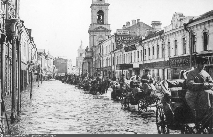 Наводнение 1908 года в Москве Пятницкая улица